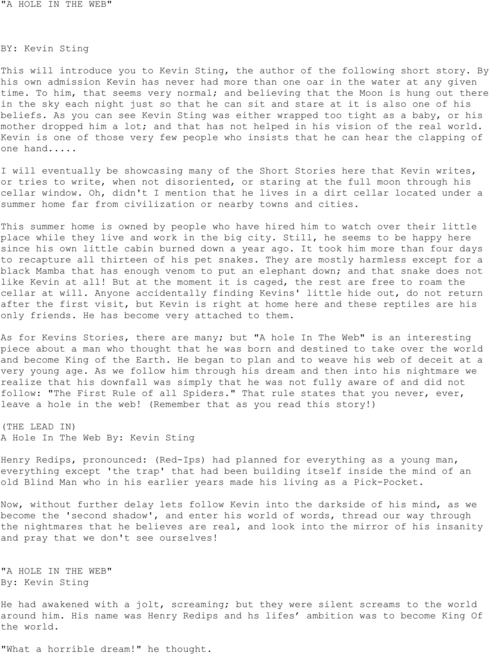 Product picture A Hole In The Web